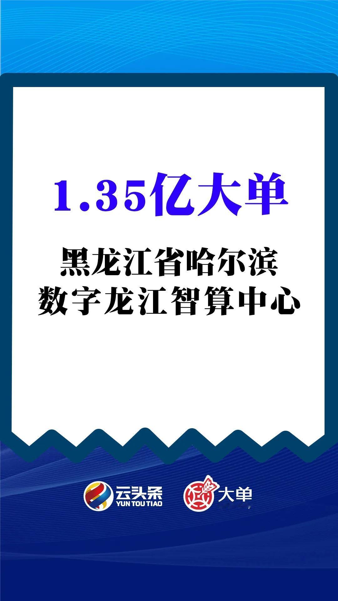1.35 亿、数字龙江智算中心（二期）
