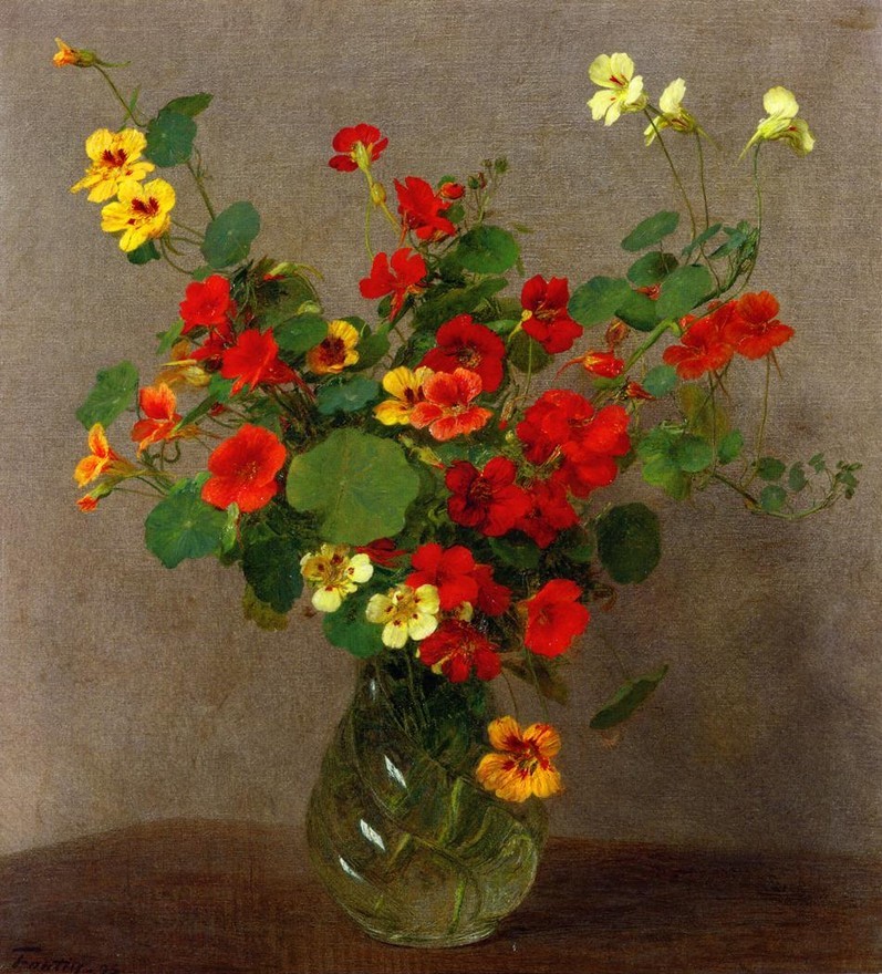 旱金莲，1893年，法国画家Henri Fantin-Latour