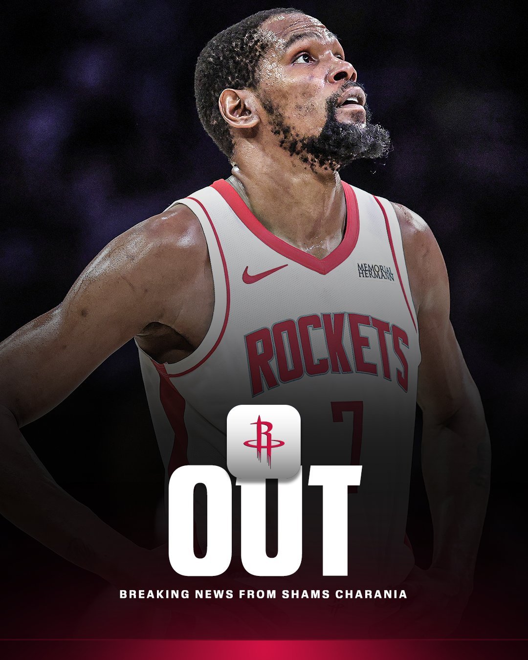 很好Shams确认了KD将继续缺席G6等小伙子们拿下G6再考虑G7复出的事！我的