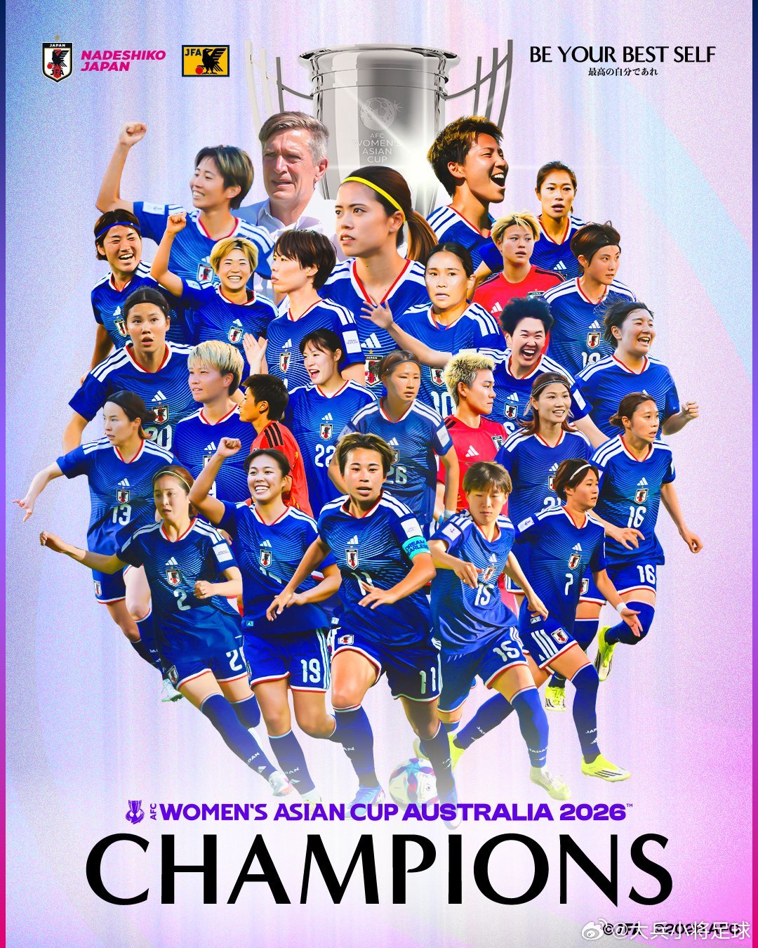 日本足球小将nadeshiko japan日本女子代表夺得2026年亚足联AFC