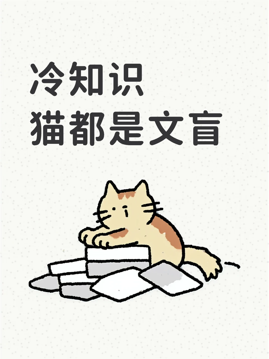 冷知识：猫都是文盲 问啥都只会喵喵喵 要么就不吭气