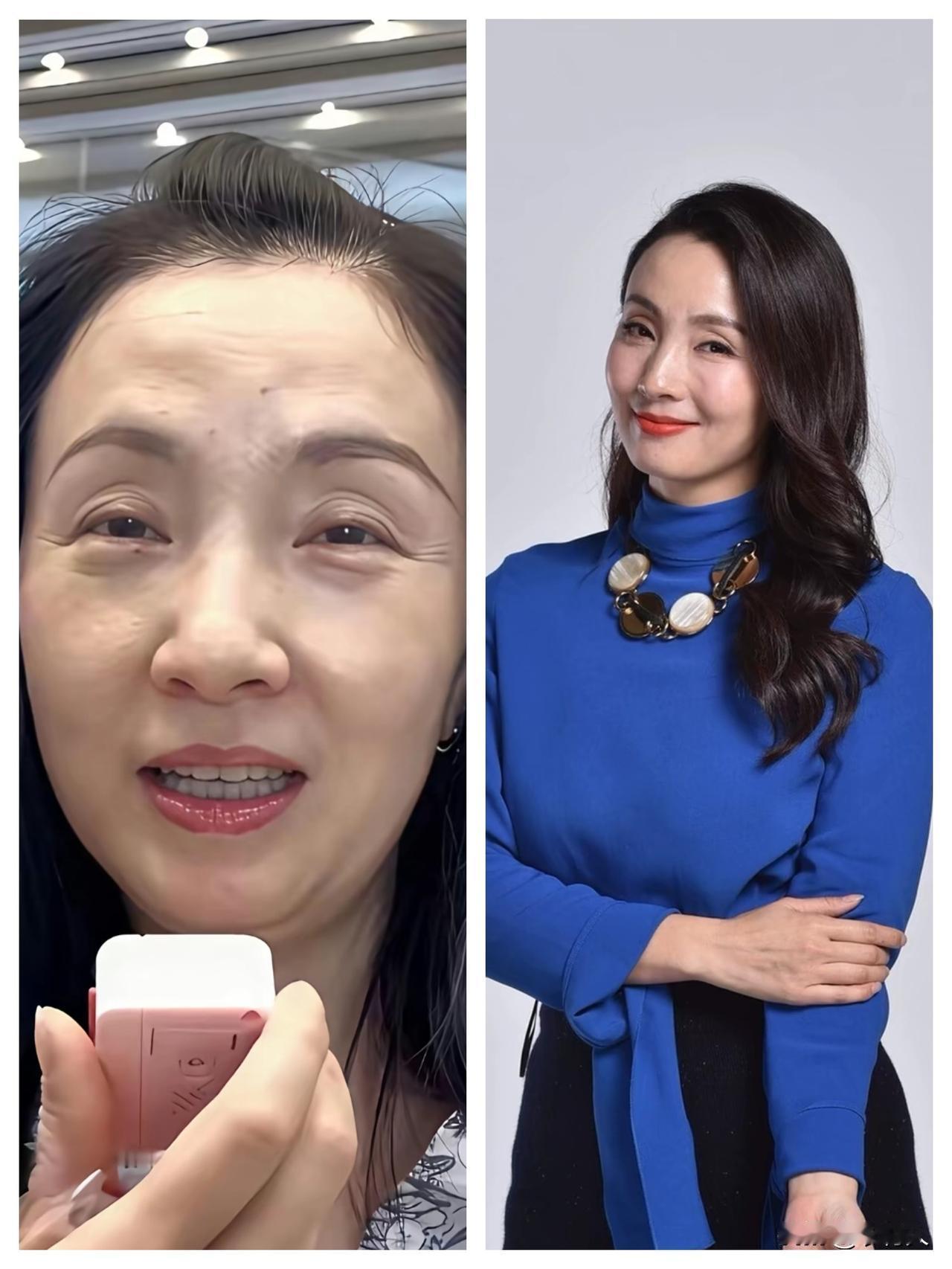 没想到陶虹化妆和不化妆相差这么大，好像干农活的妇女。明星没有你们想象的那么漂亮，