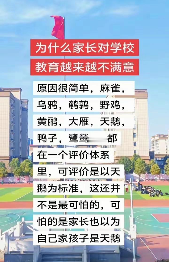 芸芸众生，皆是学子！
何来天鹅大雁、三六九等之分？
千军万马过独木桥，鲤鱼跃龙门