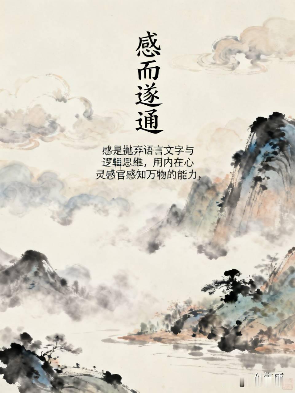 什么叫感而遂通？

感就是觉、观、照、悟。
感是一种抛弃语言文字，逻辑思维，用内