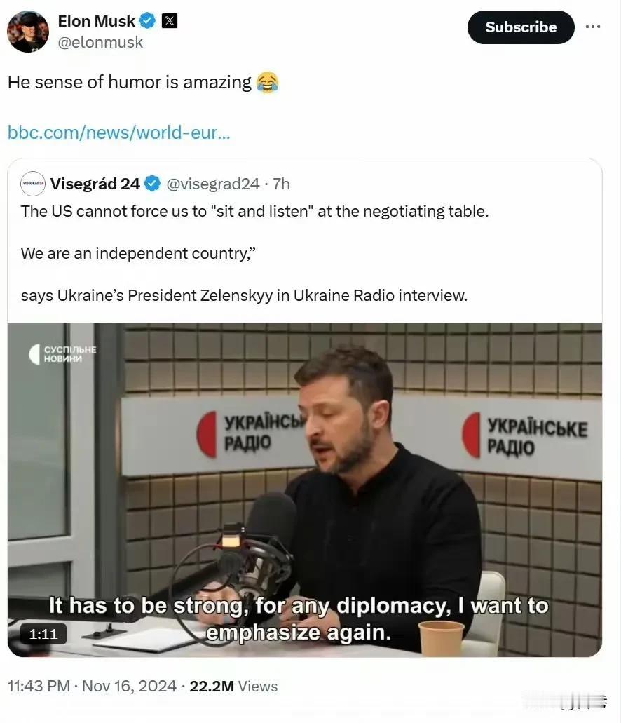 彻底被抛弃了！

泽连斯基称“乌克兰是独立国家，美国不能强迫其坐在谈判桌上”，马