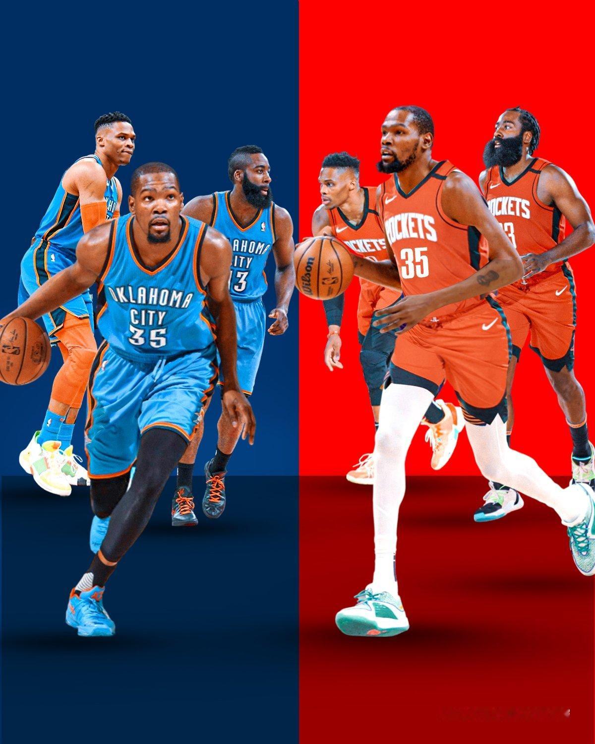 雷霆三少的归宿or中转站都是休斯顿nba ​​​