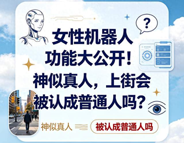 女性机器人功能大公开！神似真人，上街会被认成普通人吗？