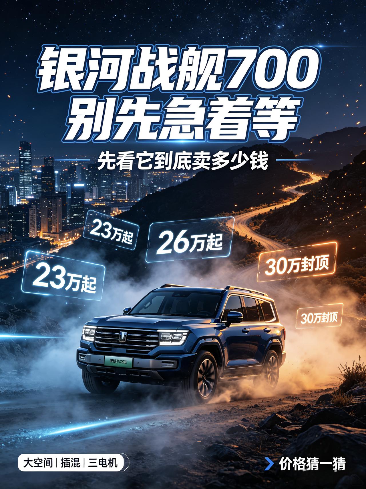 吉利银河战舰 700 年内上市！ 1100匹马力+激光雷达，起步价到底多少？
全