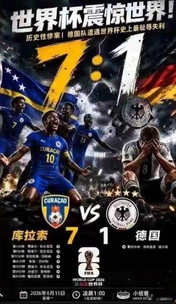 德国vs库拉索德国7比1库拉索 历史重演，德国7:1巴西 德国7:1库拉索  库