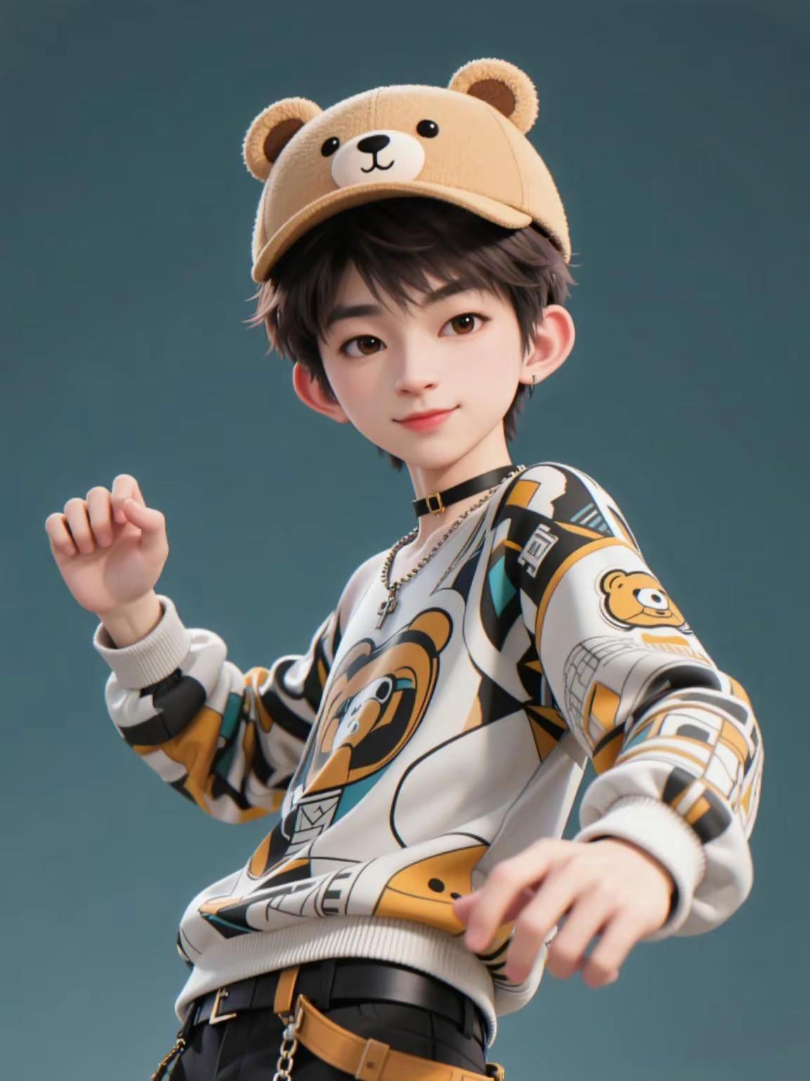 制作一个属于自己的Q版公仔吧。AI萌系3d写真