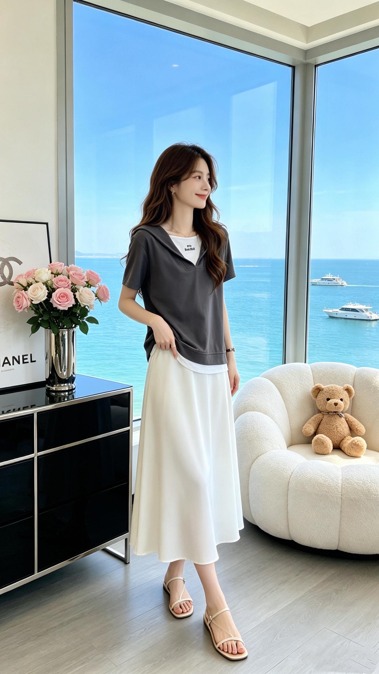 宽松t恤 休闲百搭洋气减龄 谁穿谁好看