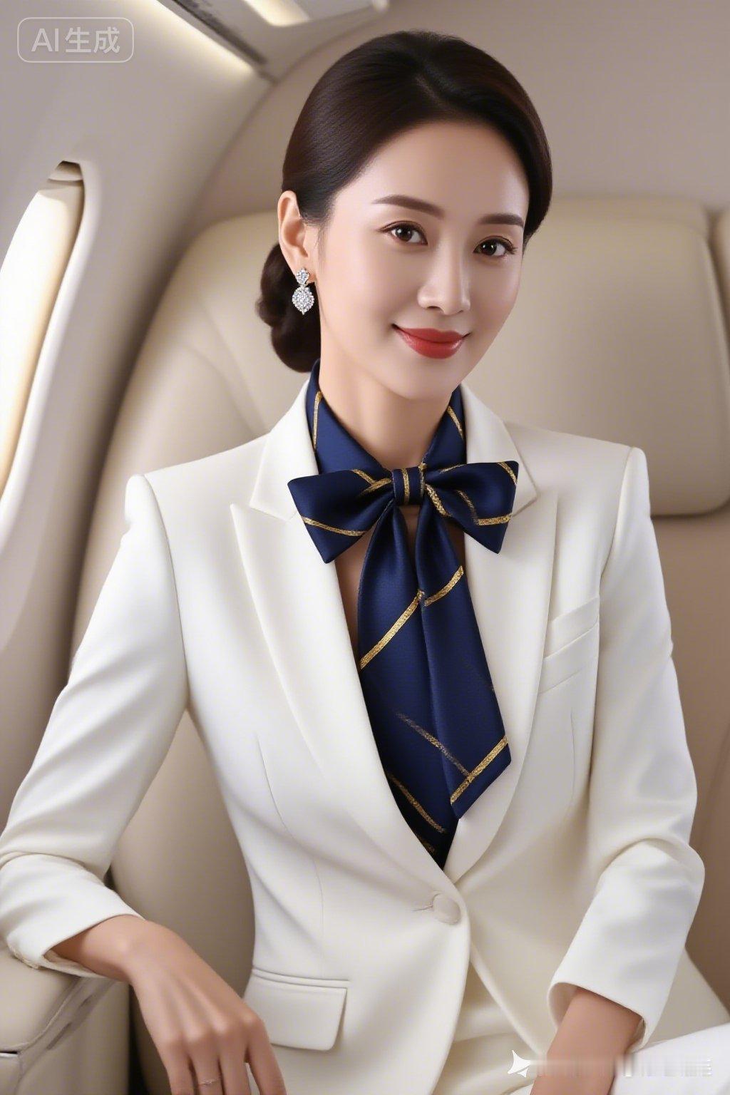 优雅空姐，微笑服务，旅途无忧！😊✨