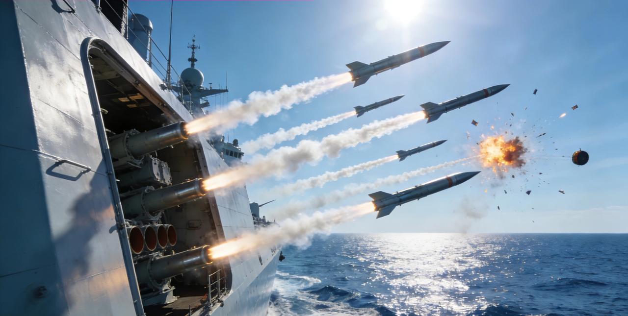 万吨大驱南昌舰首次实弹发射全命中
 
舷号101的南昌舰，是我国自主研制的055