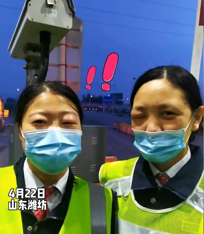 2021年湖南，一位货车司机承运了满满一车蜜蜂，通过检查站时，被两位女性工作人员