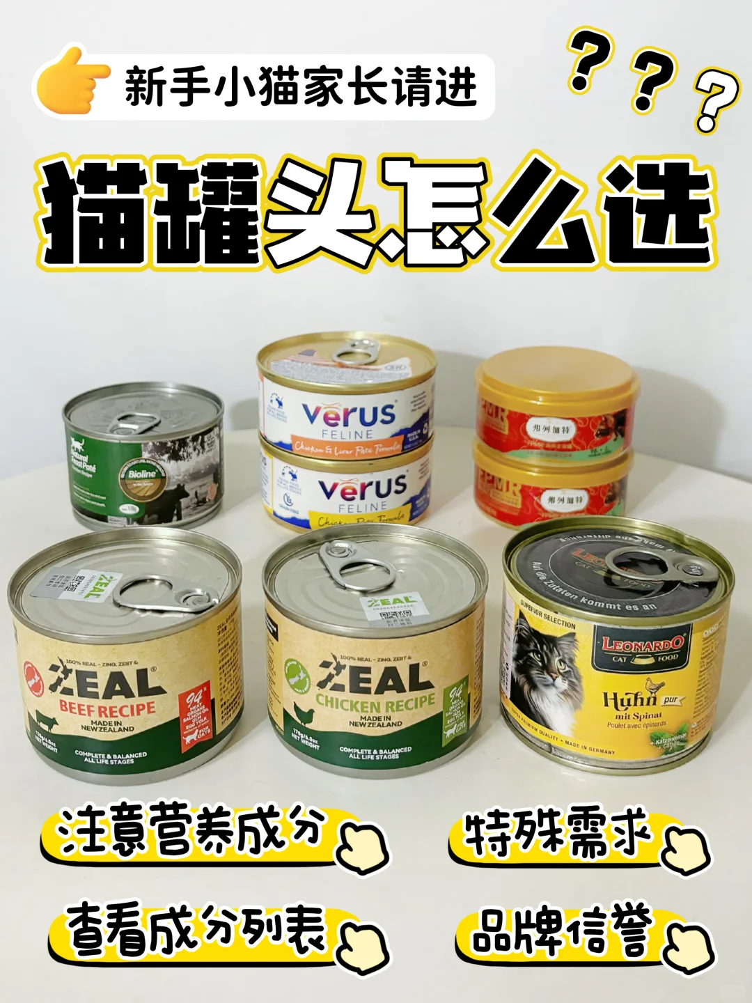 新手养猫，主食罐应该怎么选？