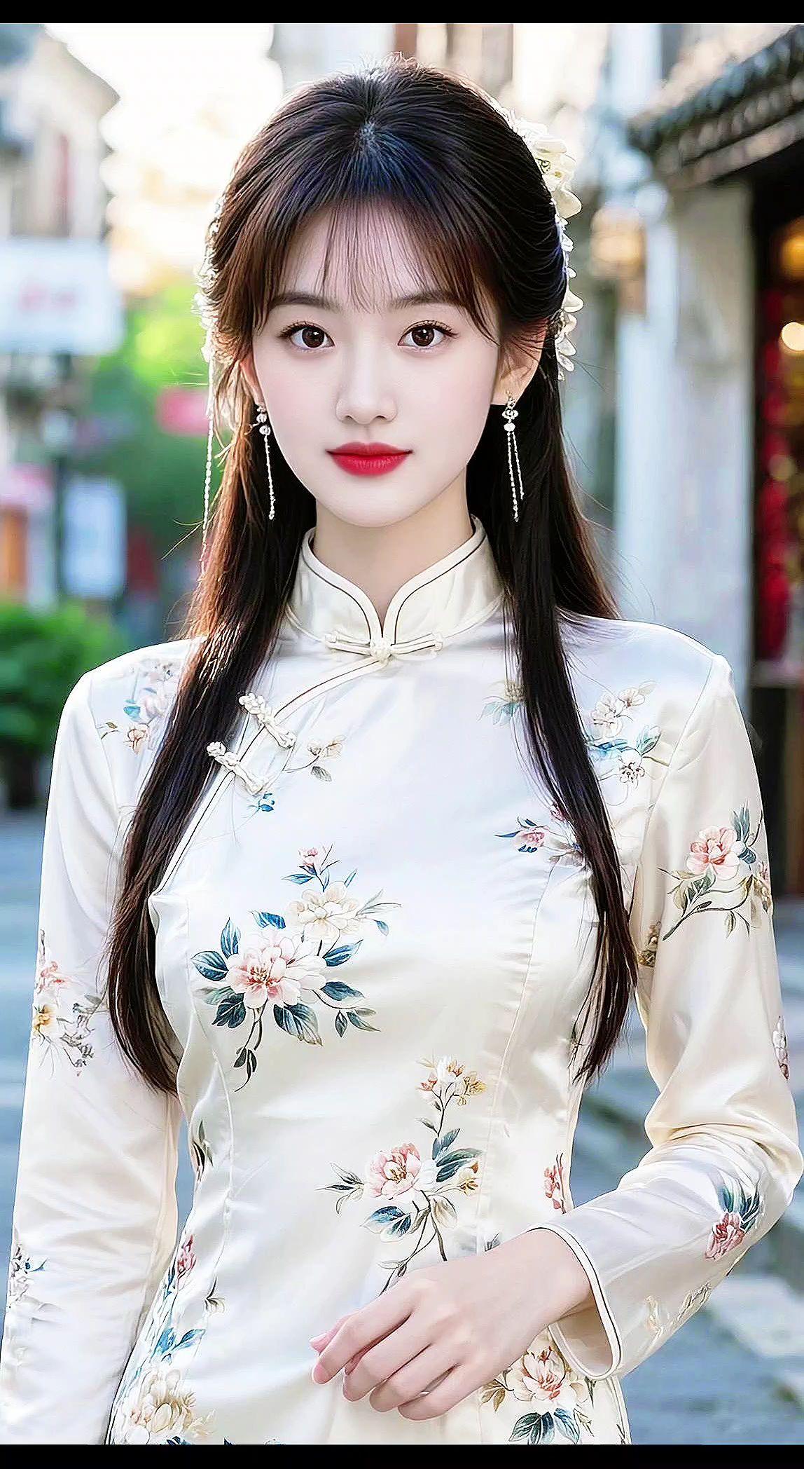 AI超高清旗袍身材照 抖音ai创作全新升级 温柔氛围感拉满 秀出新国风 属于每个