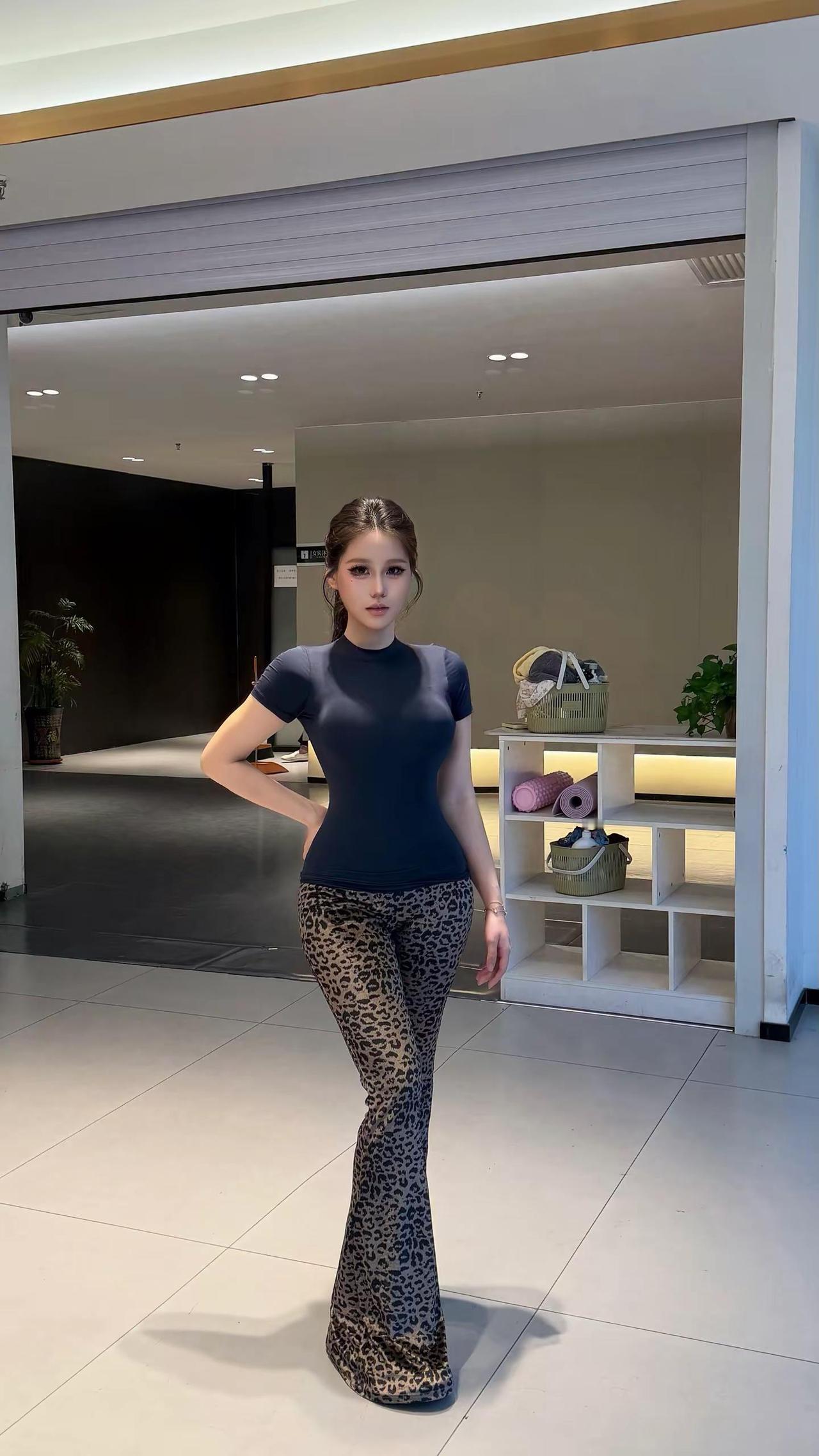 Blue Leopard 🐆。豹纹穿搭 健身穿搭 高智感 御姐
