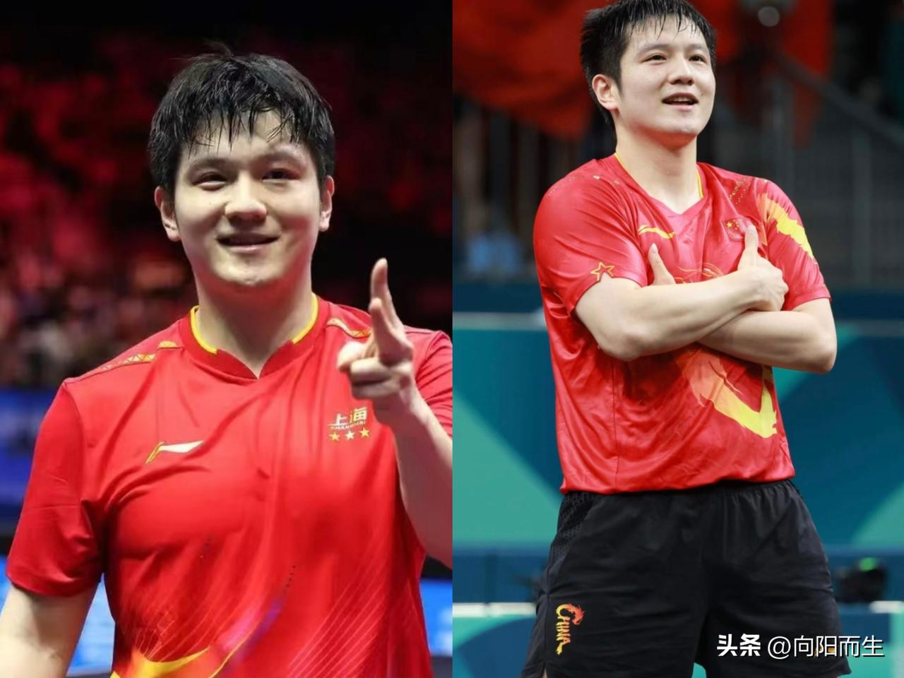 看樊振东比赛，
每次得分后的庆祝都自带气场，
简单又有力量！

有的是握紧拳头轻