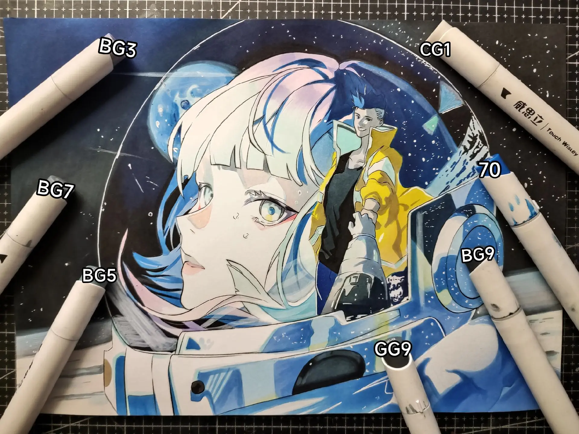 久违的彩色… 绘画工具：威思立一代马克笔