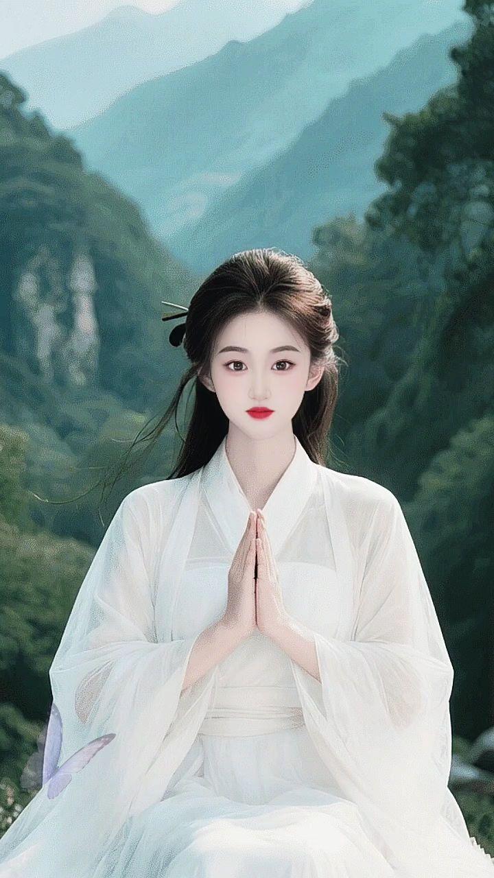 论汉服和中国山水的适配度 修行即修心 禅意古风 国风古韵 古风美人