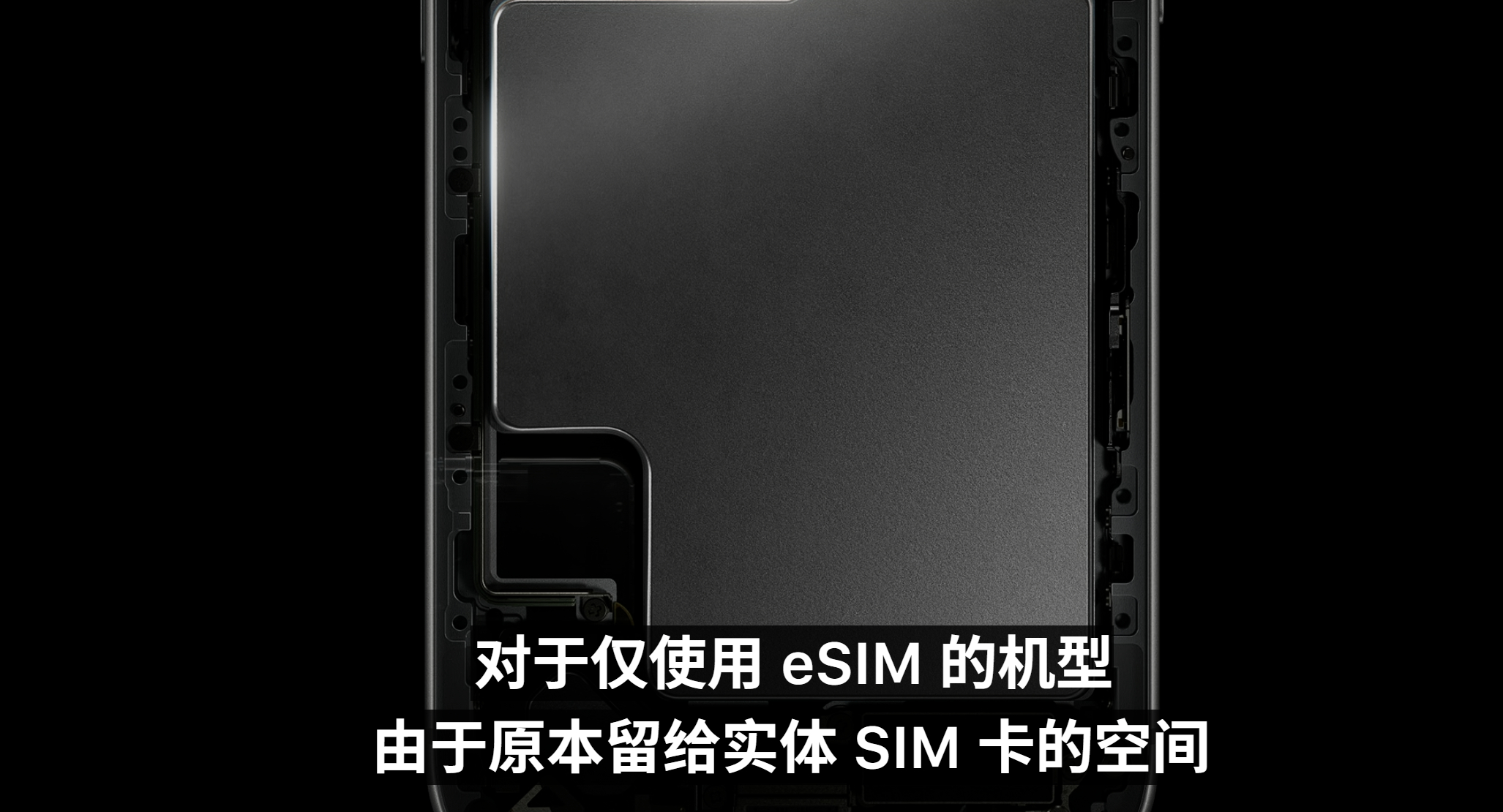 苹果发布会  看样子 iPhone 17 Pro 有实体卡和 eSIM 两个不同