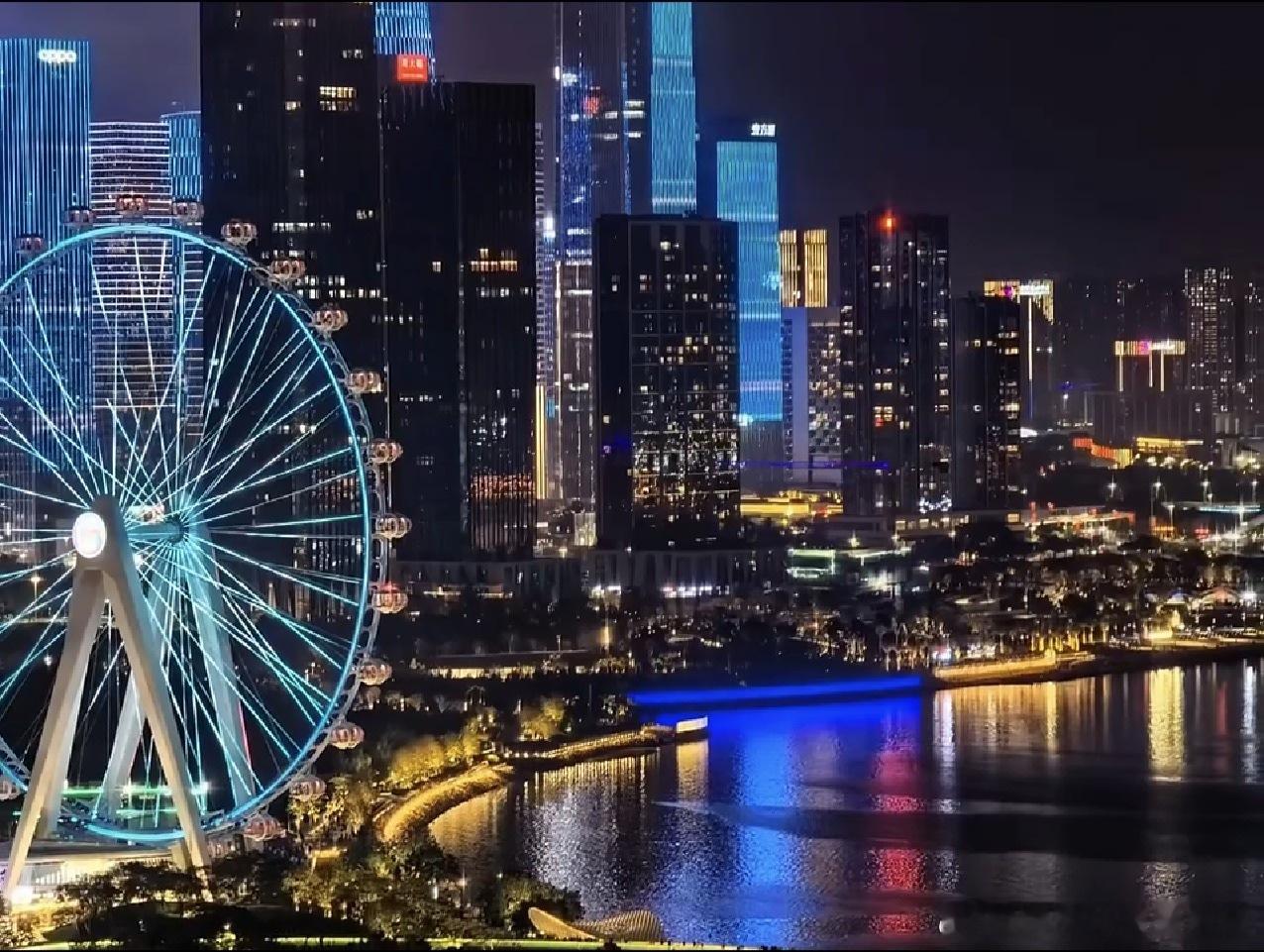 喜欢就是喜欢，前海的夜景初具规模！三四线城市我也认为供需关系发生了变化失去了TZ