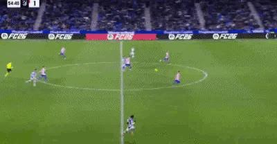 西甲第18轮 皇家社会1:1马德里竞技贡萨洛·格德斯抽射破门 