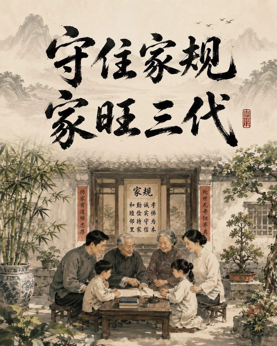 47条传家老规矩，守住家规，家旺三代。1、亲戚再亲，也别长期留宿家里。住三天是客