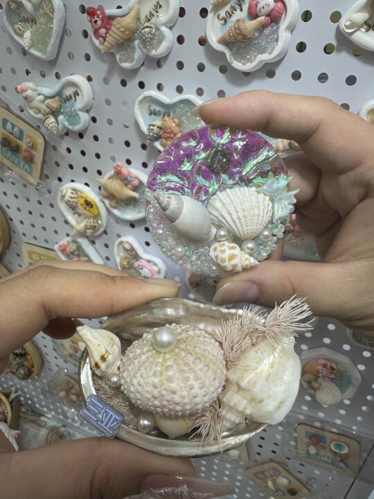 它的缺点：只有海南有的手工冰箱贴