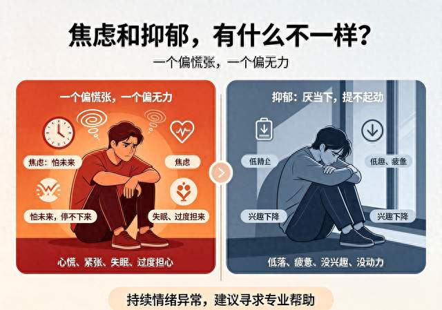 焦虑和抑郁总同时出现？区别很多人一辈子都分不清