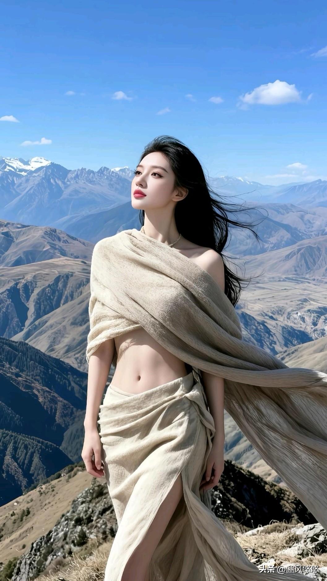 上联：流水潺潺润万物

下联：高山巍巍昭千秋

（网图侵删）