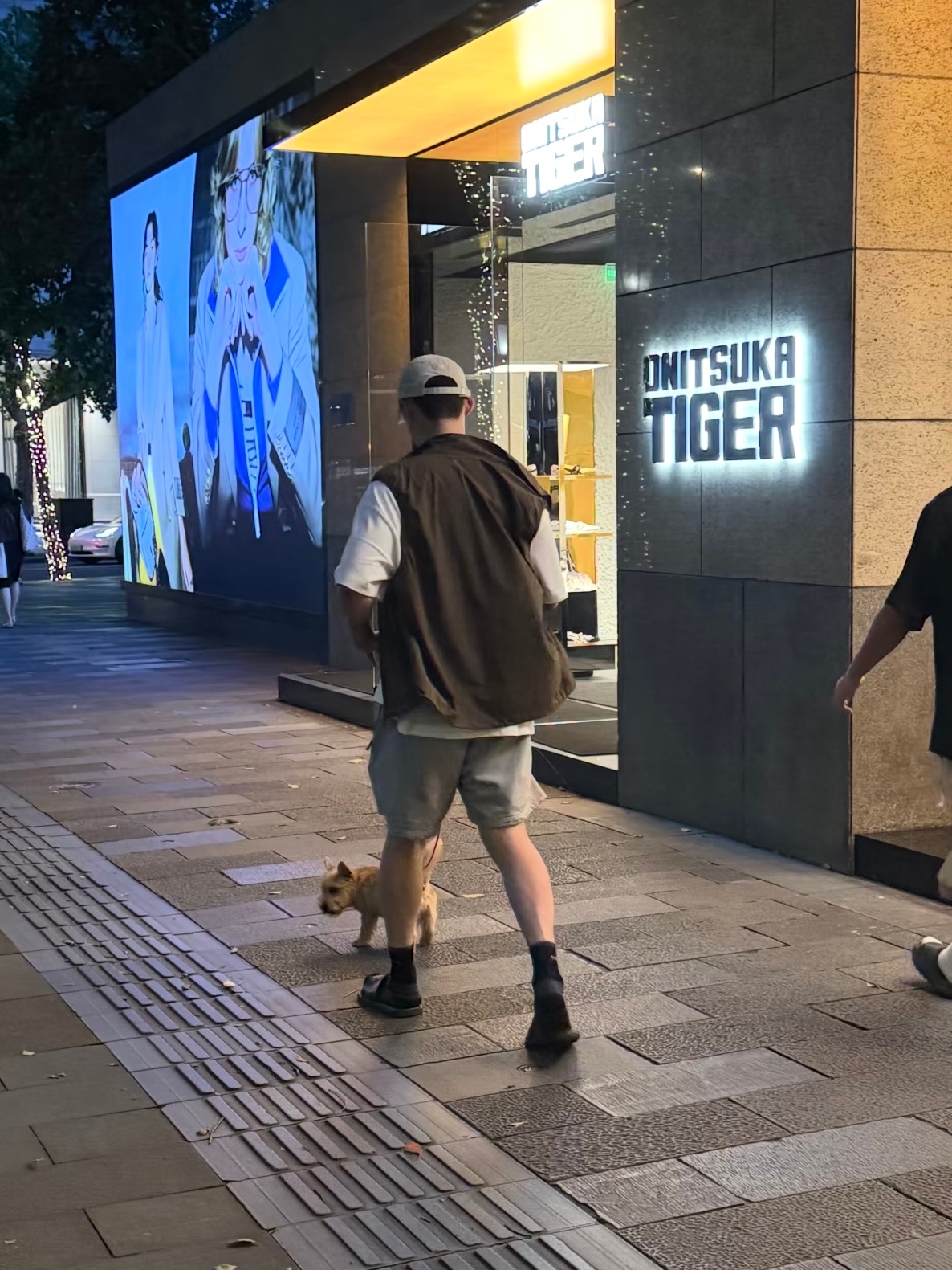 黄景瑜被偶遇遛狗哈哈哈上海偶遇黄景瑜遛狗