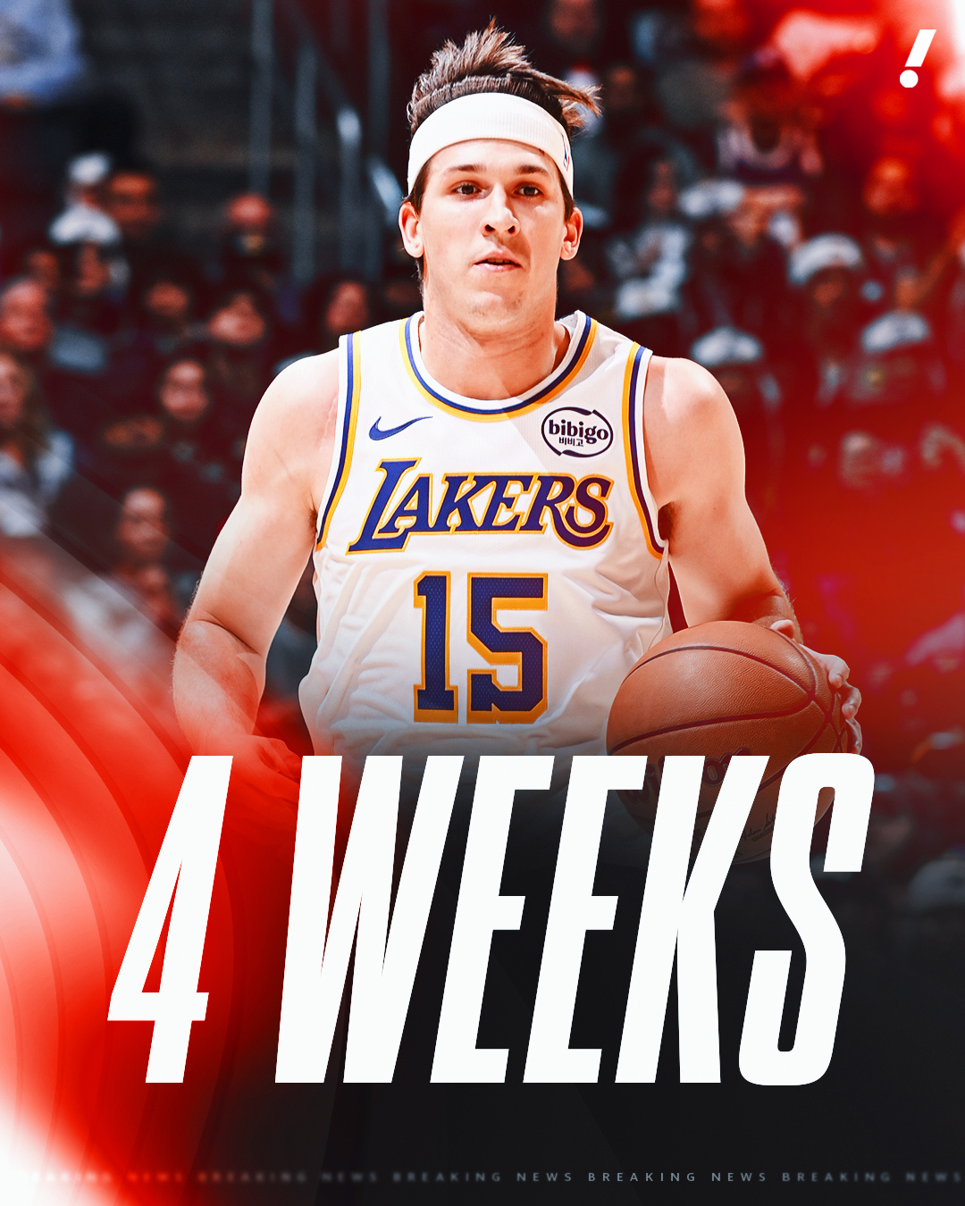 小里夫斯左小腿腓肠肌二级拉伤，将在四周后接受复查。体育医学专家jeff stot