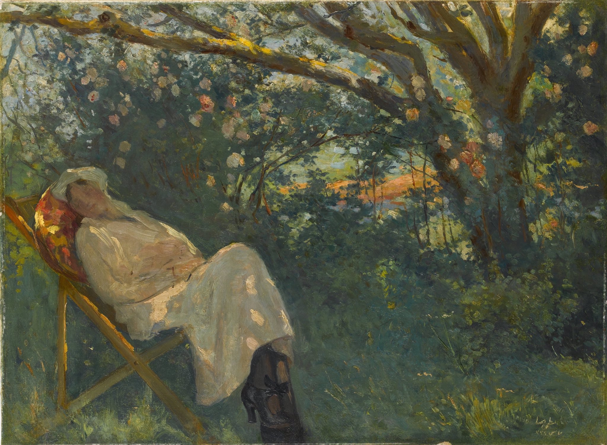 躺椅上的女士，1904年，土耳其画家Nazmi Ziya Gueran 
