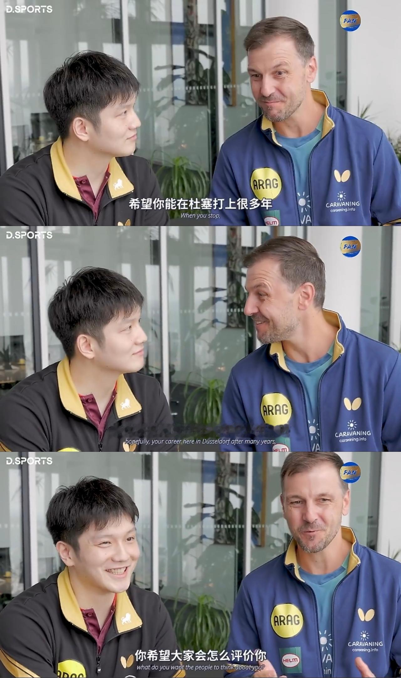 1⃣️波尔问的不是退役，是“不在杜塞打球”。
2⃣️樊振东讲的是希望留给球迷的印