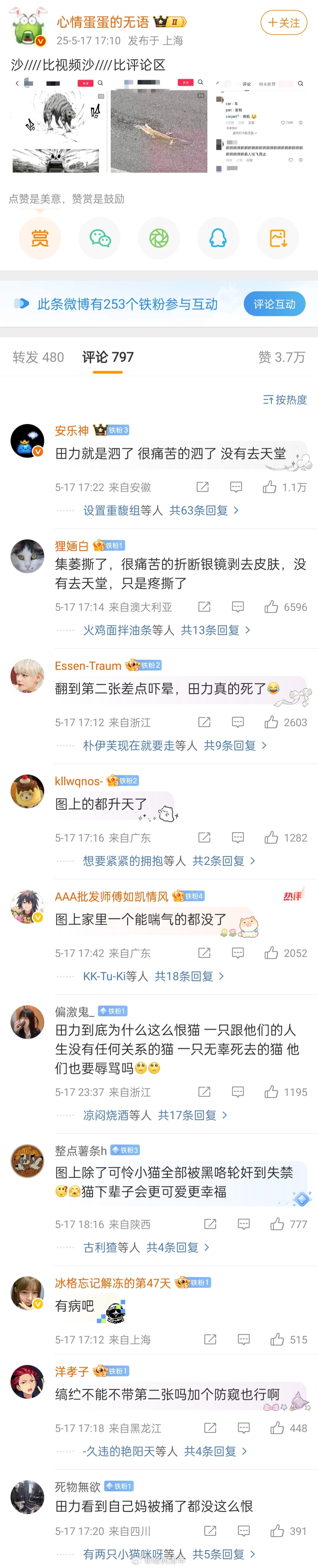 长期挑起对立的博主，微博评论区基本都是极端言论，已经举报过很多次了，请问什么时候