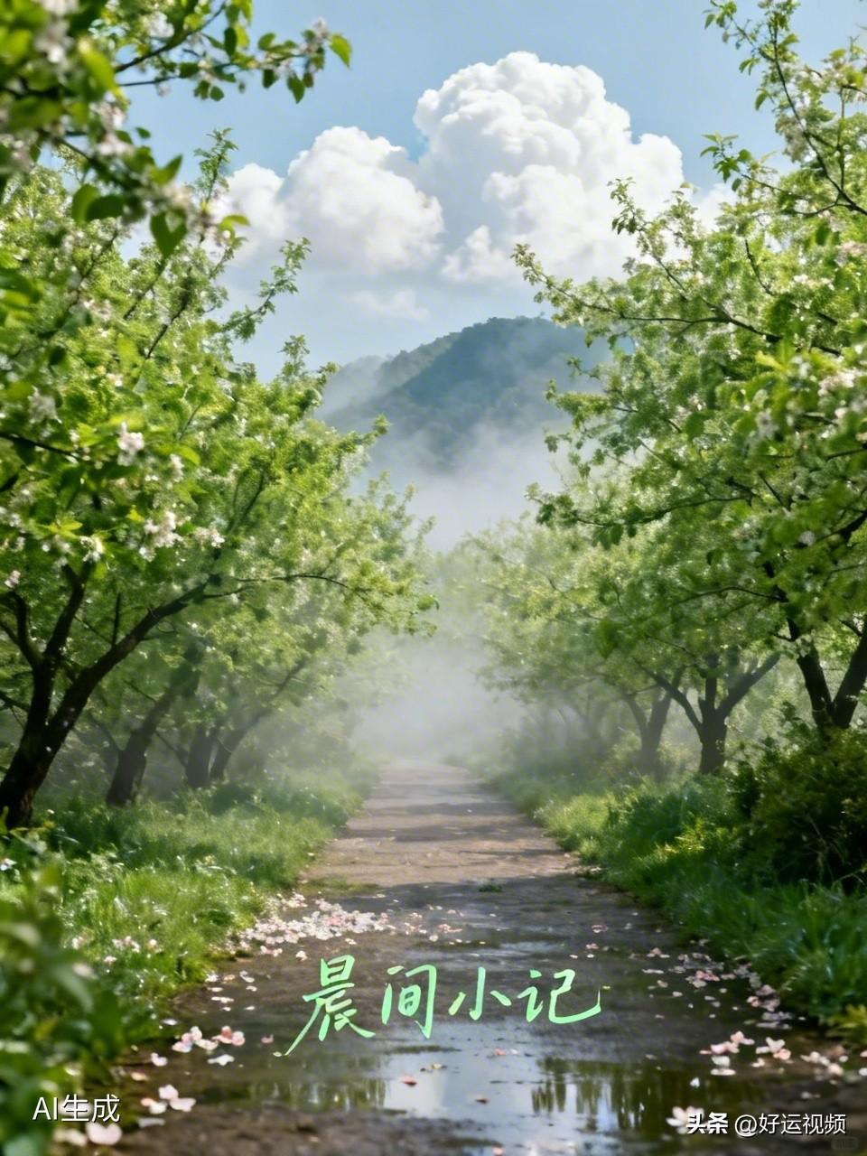 春日生活打卡季今日早起，本来还想去对面梁子上做过早操，那知才到半路就被拦截了，讲