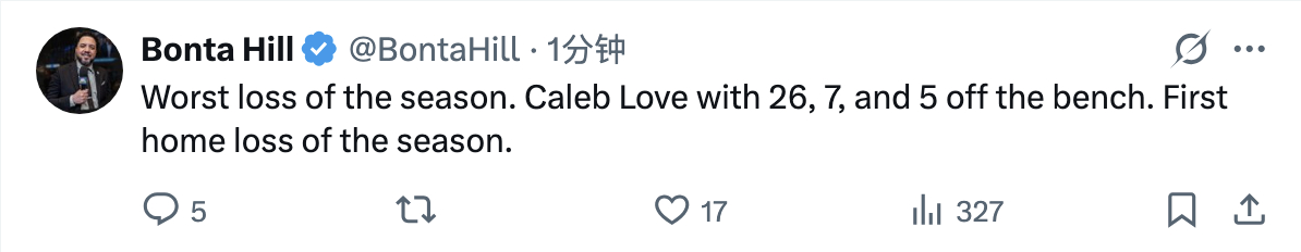 都在喊“赛季最糟糕的失利”，我都不想说话，勇士接下来会更差的，着什么急啊 