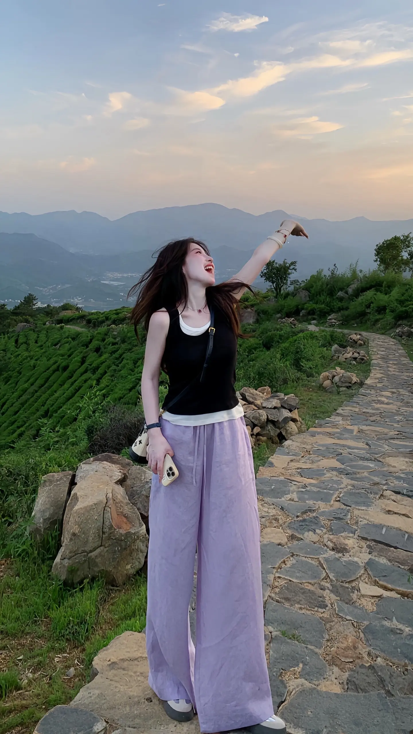 好爱的慵懒感~紫裤子好好穿