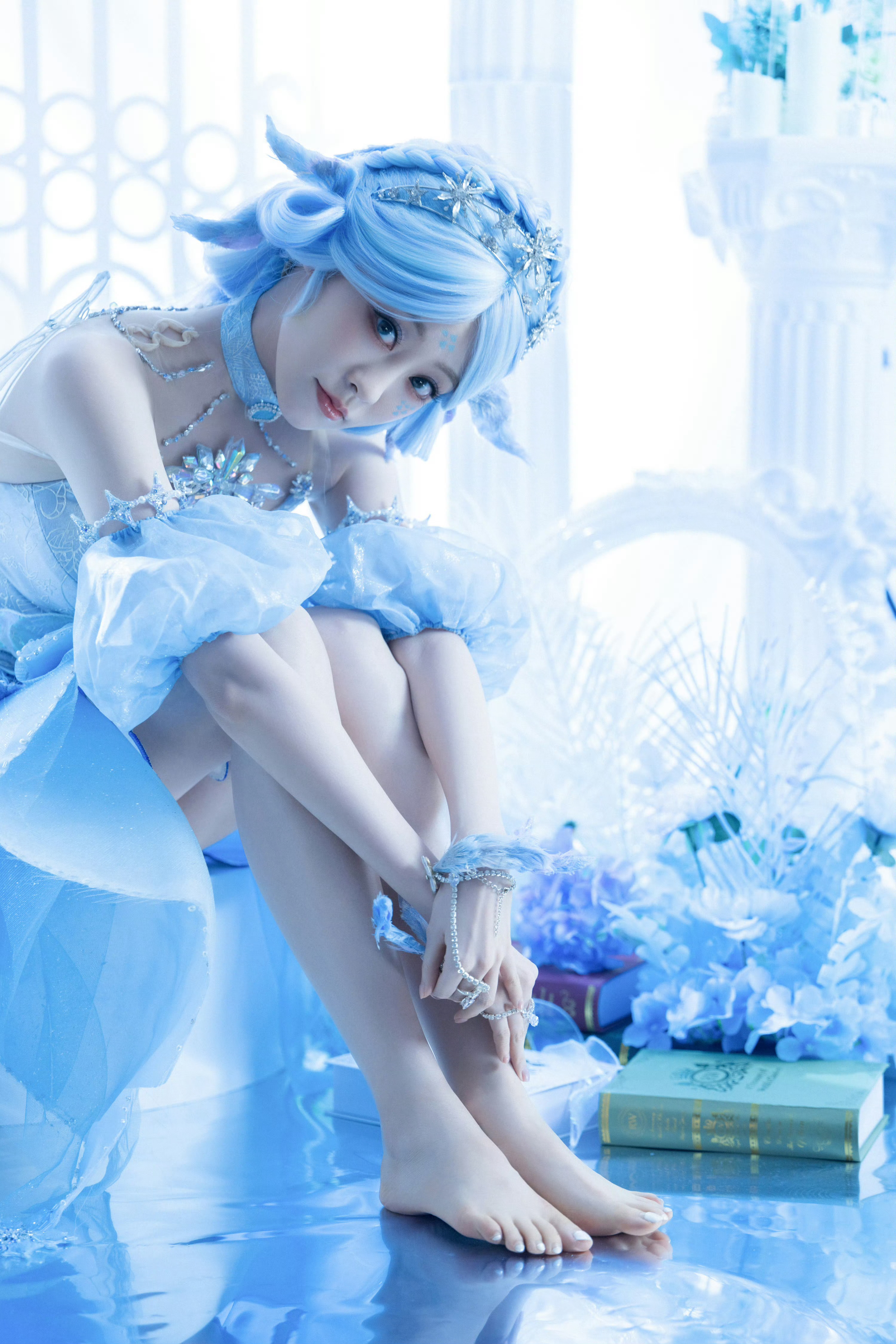 祝绪丹 💙 和平精英刺激之夜cos造型 ​​​