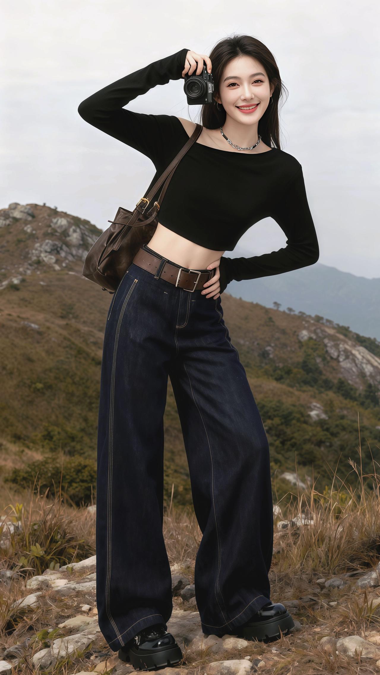 又酷又飒 牛仔裤穿搭 美爆了 个性穿搭 时髦穿搭