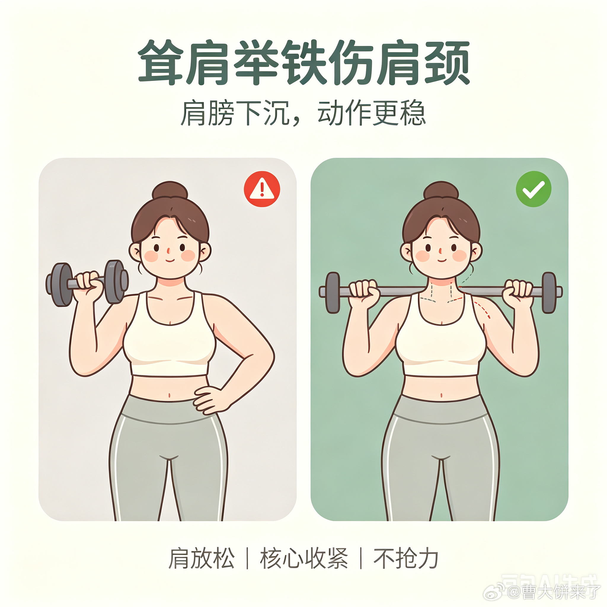 谁懂啊家人们！健身房一半人的伤，全是错误动作硬练作出来的。弓背硬拉、耸肩举铁、塌