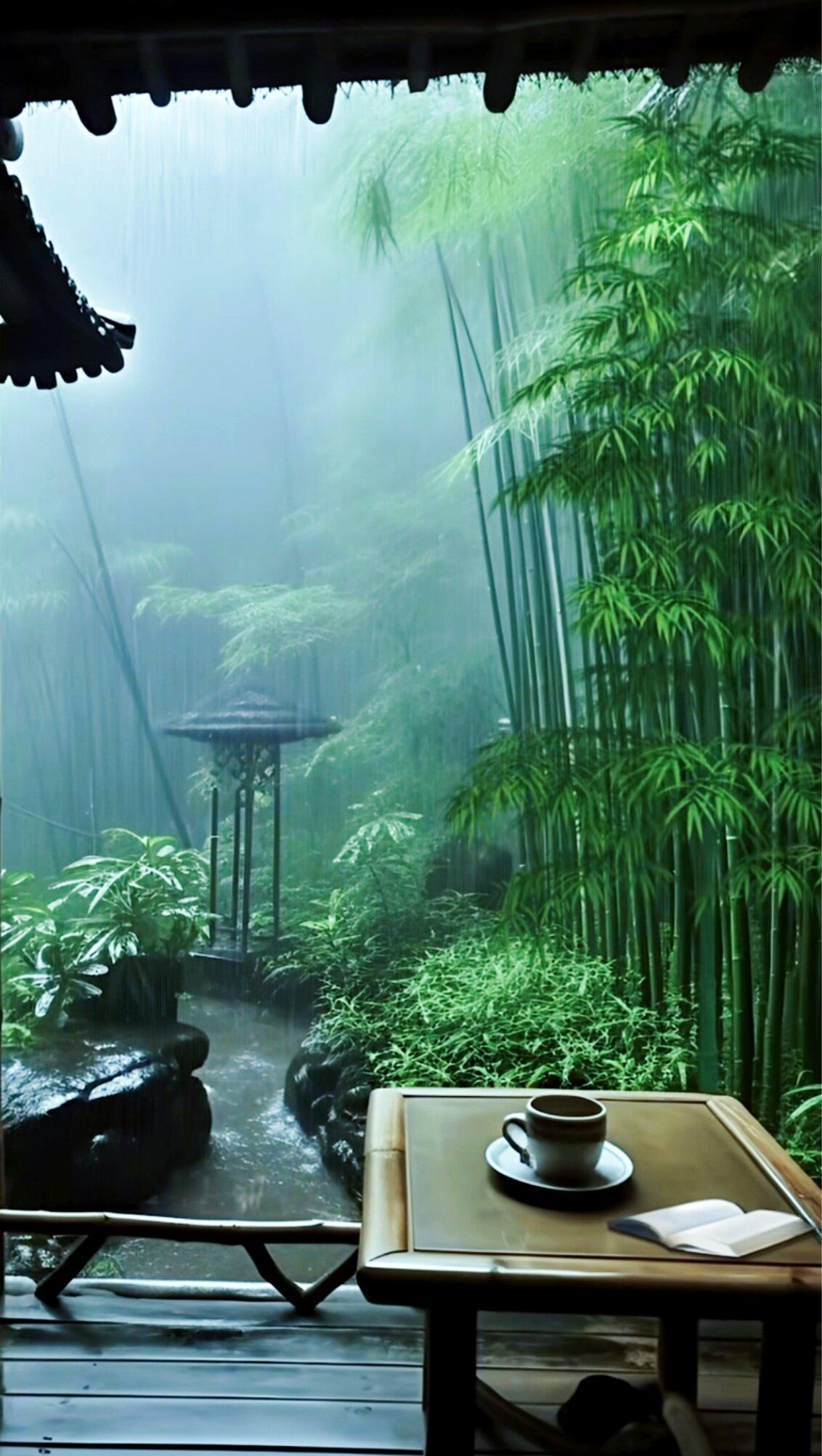 雨中情思：静夜赏雨，浪漫宁静

夜阑人静时，绵绵细雨中，或倚窗听雨，或亭下观雨，