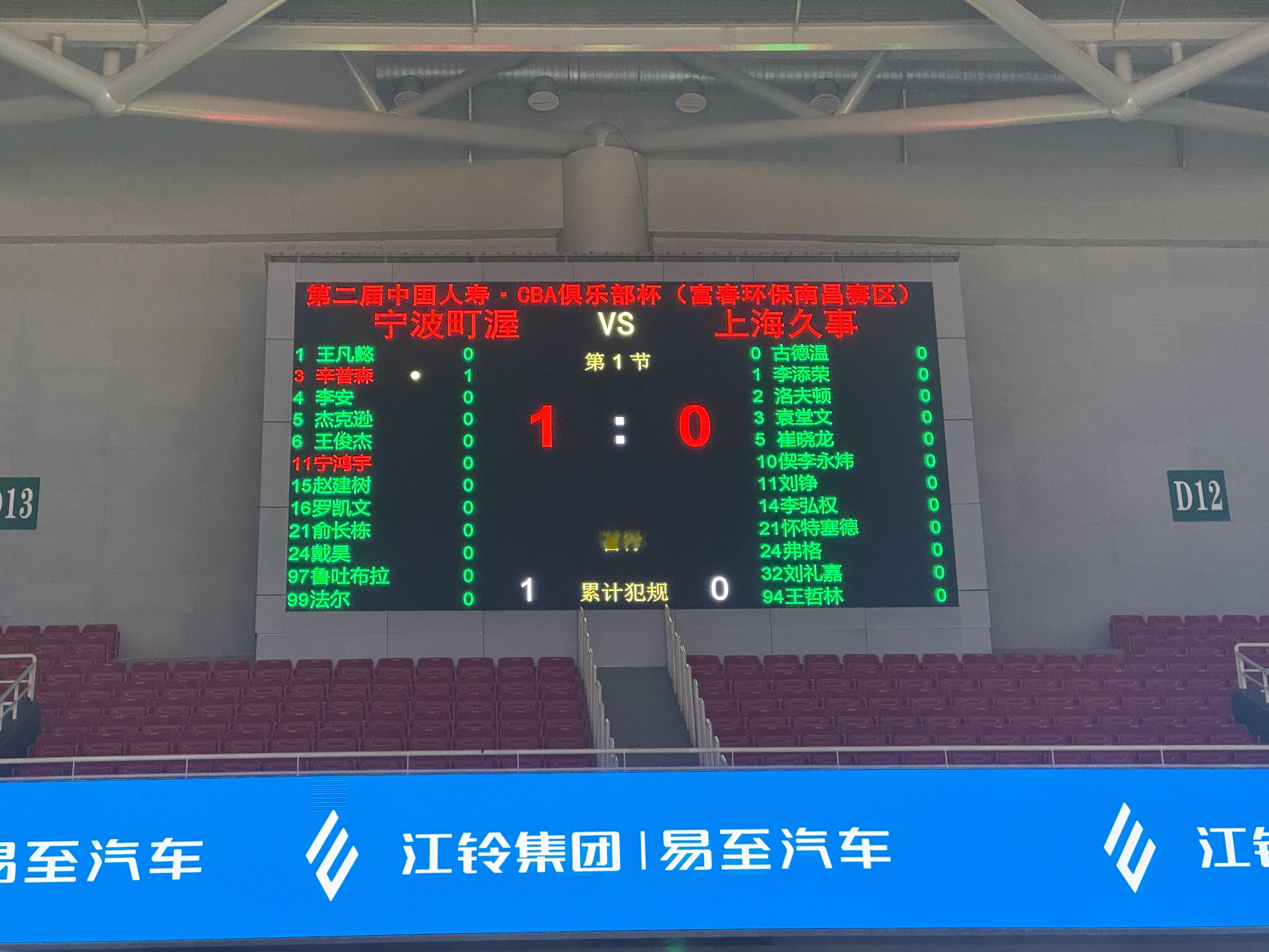 刘铮、古德温顶替马典成、闫鹏飞进入12人名单，张镇麟继续轮休，dy播会儿赛前。c