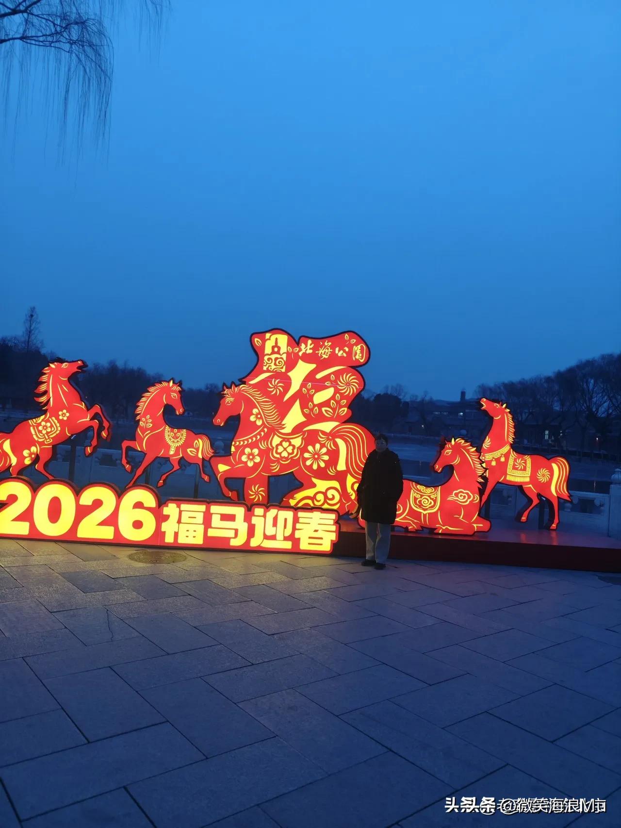 拍图笔记：春节过去了，这个影却留下了，树上的灯还在。喜气洋洋是在经济发展的基础上