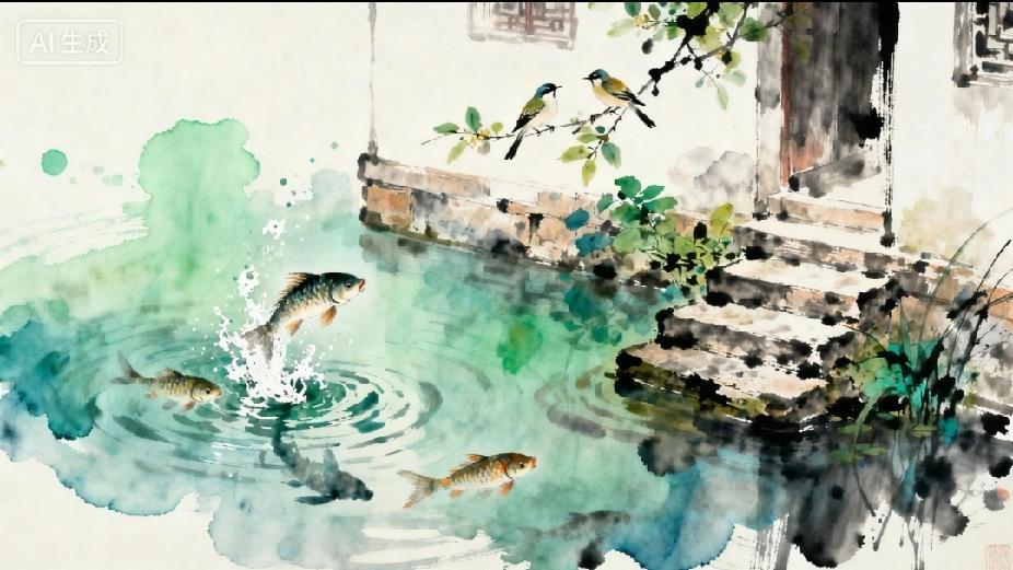 下联：庭前听鸟啼。
横批请君赐墨[比心]