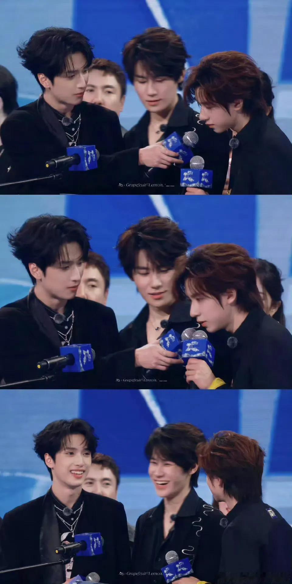 #翔霖#严浩翔贺峻霖翔霖今日份互动
严浩翔给贺峻霖递话筒！！翔霖批又幸福了[爱慕