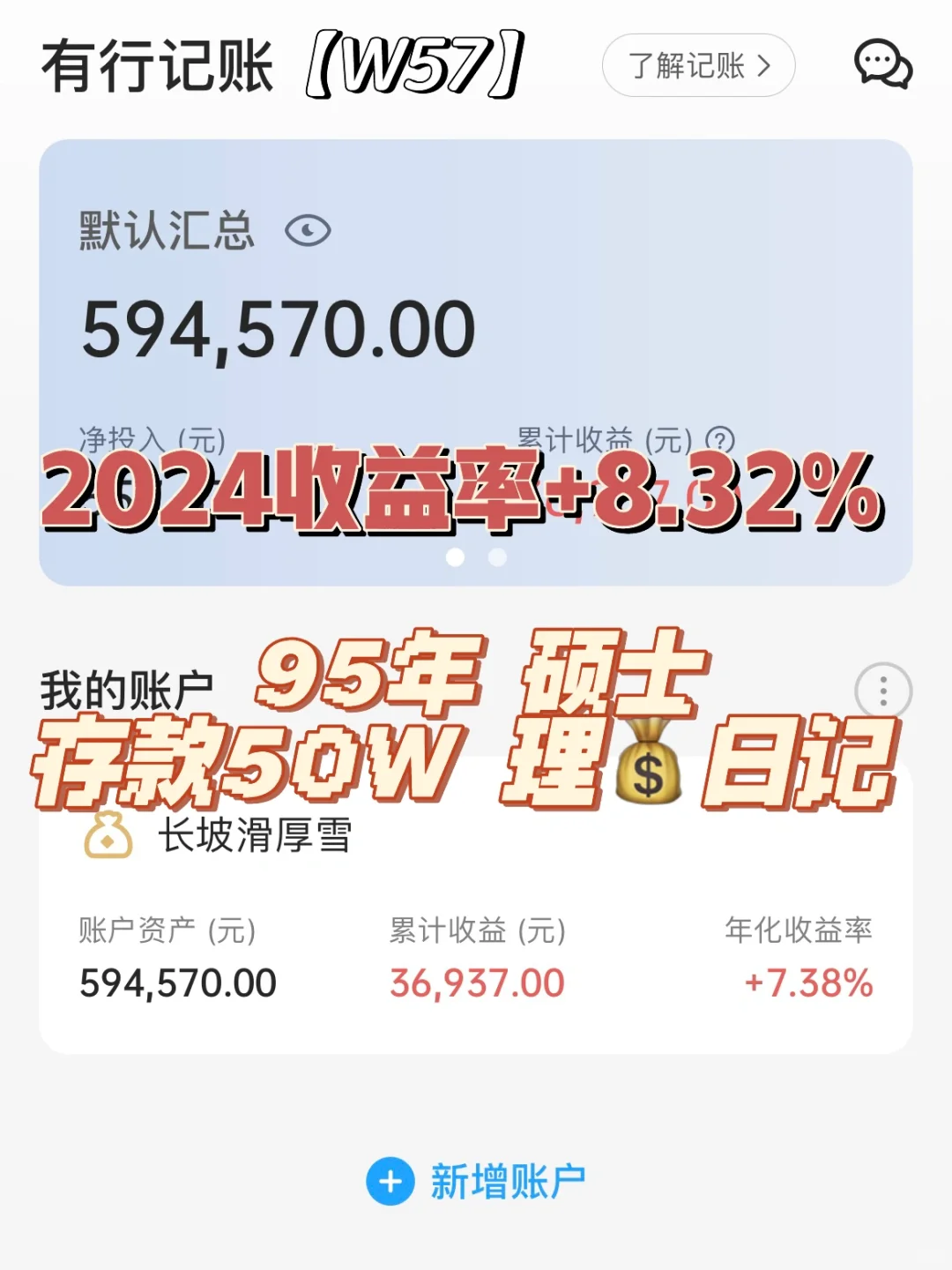 95年硕士| 存款50w | 理财日记 | W57