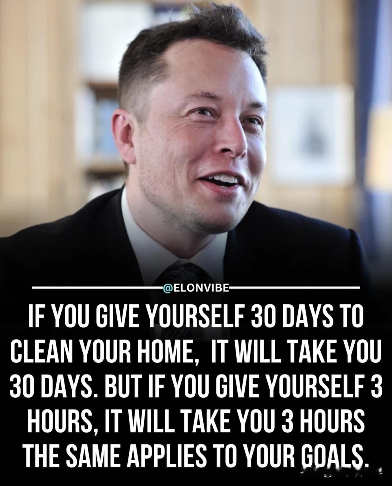 馬斯克說時間效率。
Elon Musk has often emphasized