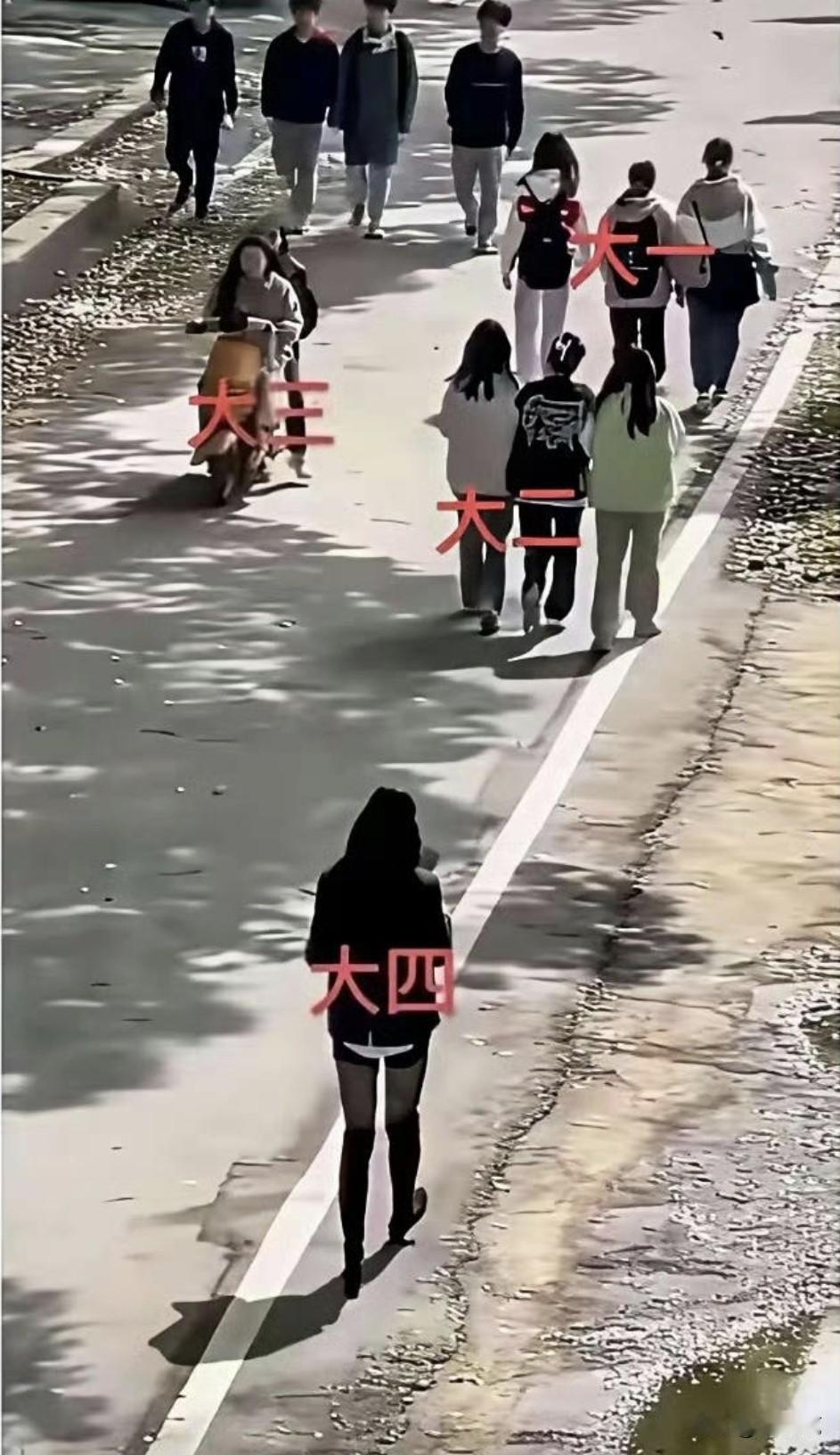 据说这是大学四年的学生不同状态，真的是这样吗？